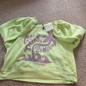 Electric rose lime neon green sweatshirt never worn